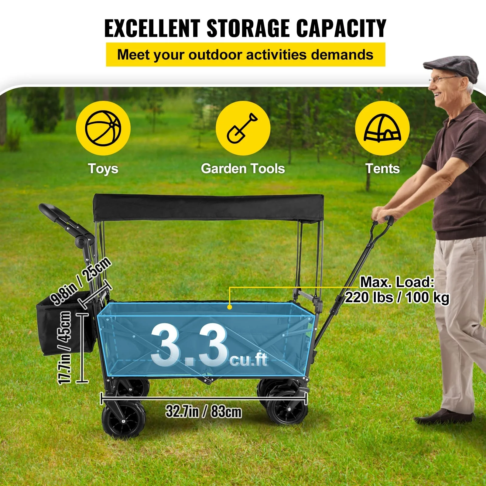 عربة تخييم قابلة للطي للاستخدا - مراجعة Outdoor Camping Trolley وسعره