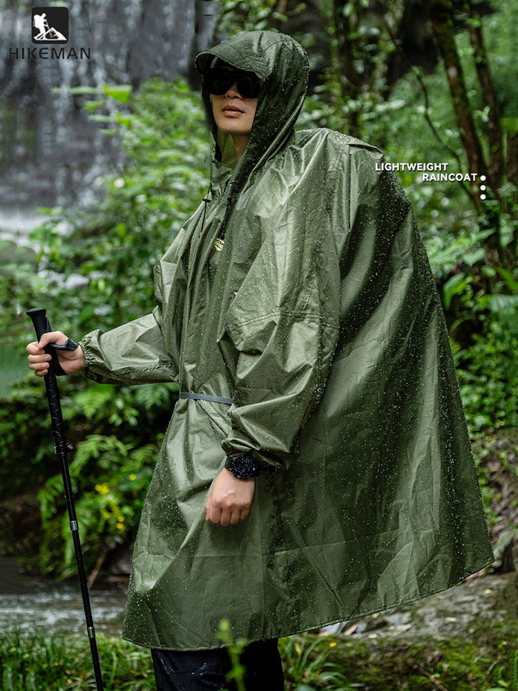 معطف مطر خفيف الوزن بسحاب، مصن - مراجعة Camping Rain Poncho وسعره