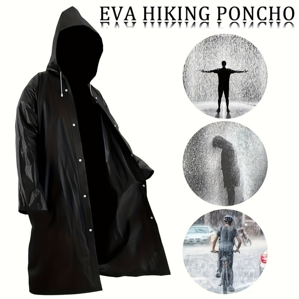 معطف واق من المطر بغطاء رأس مق - مراجعة Camping Rain Poncho وسعره