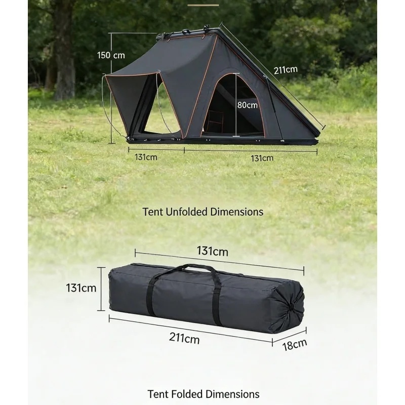 خيمة سقفية صلبة من الألومنيوم  - مراجعة Outdoor Camping Van Tent وسعره