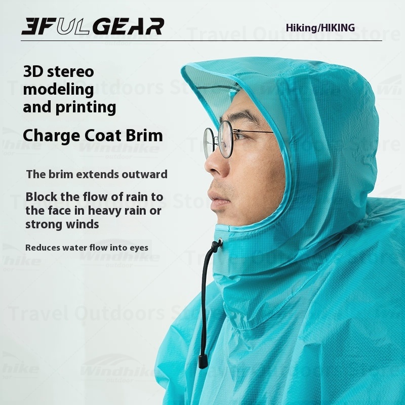 معطف مطر 3F UL GEAR 2026 للتنز - مراجعة Camping Rain Poncho وسعره